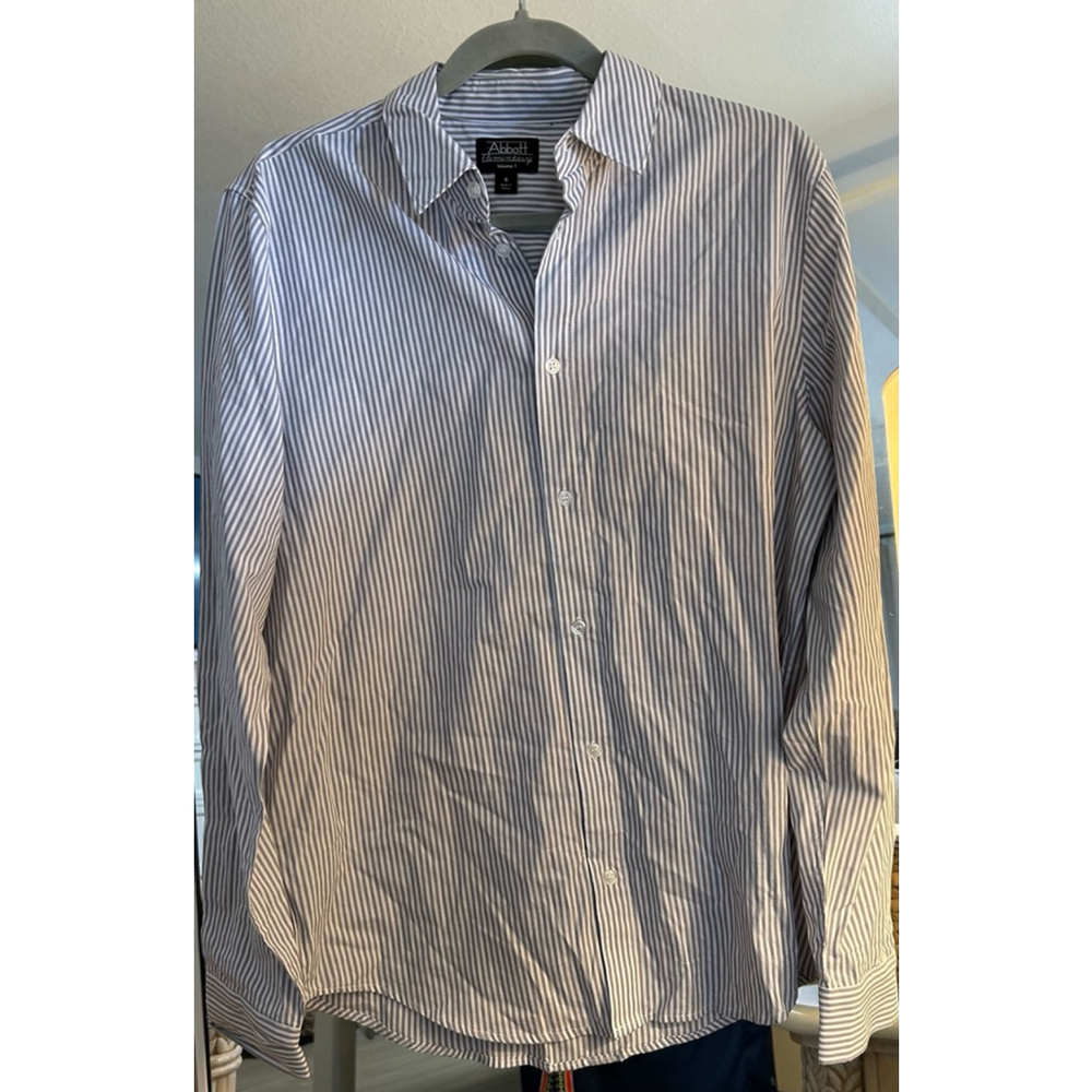 NEW 100% Cotton Mens Pin Striped Button Down Shirt S $54